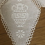 Cretan Handmade Vintage Star-Shaped Table Linen like new, cotton