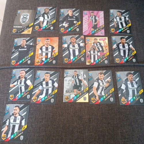 PAOK football cards set with limited FIFA 365 2024 card
