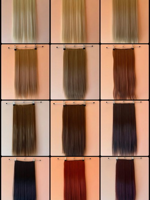 Extension artificial hair new, 100 g, 60 cm with 5 tic-tac clips