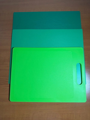 Cutting boards for meat and vegetables used, pack of three