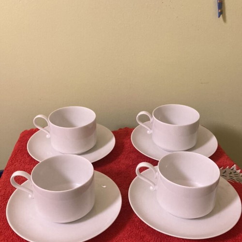 Heinrich Germany tea cups used, set of 4 with saucers
