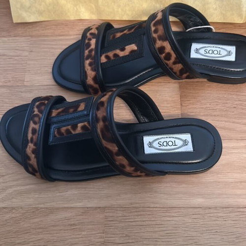 Tod’s sandals size 36 new, black leather with calfhide