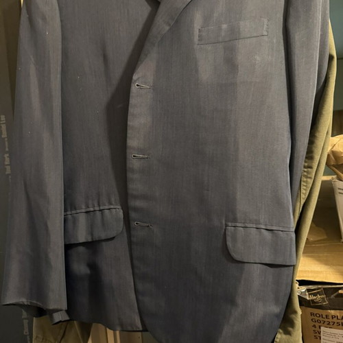 Men's suit used, dark blue, size XL
