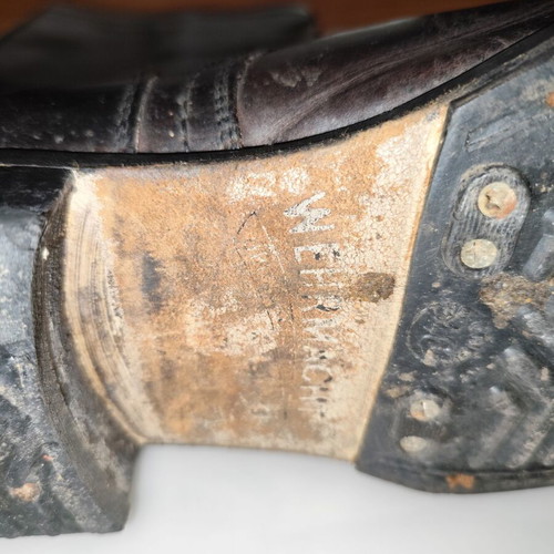 Wehrmacht boots used, dark brown, size 46