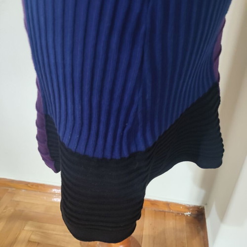 Sandro Paris cotton mini dress with crochet and color blocks, size S