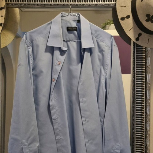 Makis Tselios Fashion shirt size L blue like new, unworn