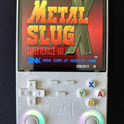 Original R36 Ultra retro handheld game console, 4.0-inch, white, 128GB, 22,000 games