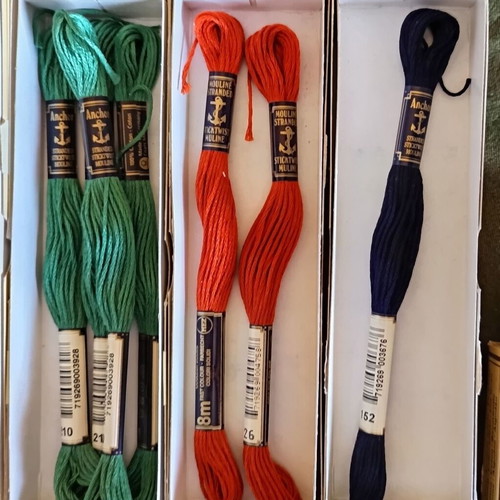 Set of 48 Anchor and D.M.C. new embroidery and crochet threads