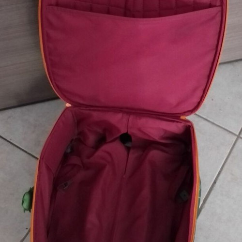 Happy Sammies Samsonite children's suitcase used, green and orange