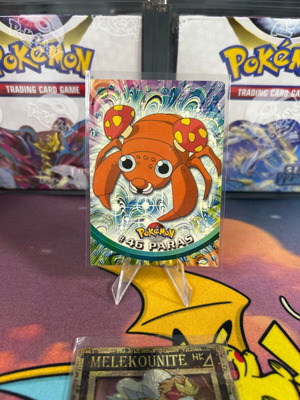 Pokemon card Paras green Topps Nintendo TV animation used