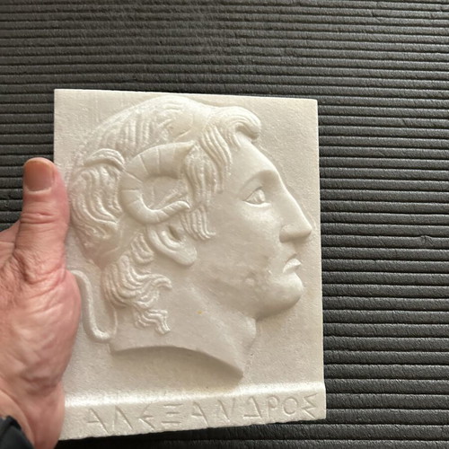 Alexander the Great relief plaque like new