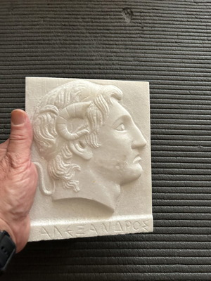 Alexander the Great relief plaque like new