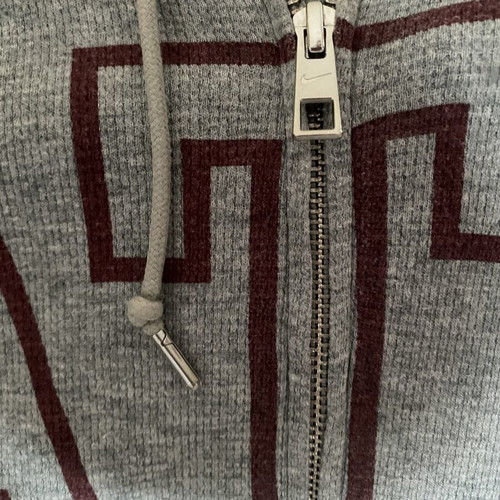 Nike hoodie jacket, grey, size S fits large