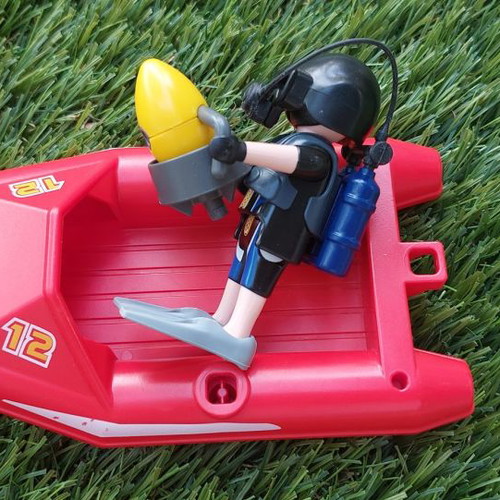 Playmobil Camping used with Fisherman, Boat and Diver