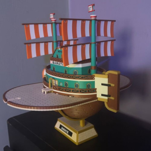 3D Printed Πλοίο Baratie One Piece με βάση