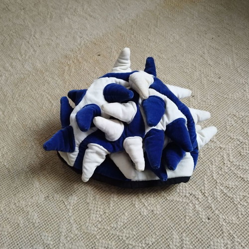 Carnival hat used white and blue