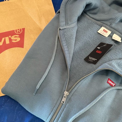Levi’s cotton cardigan blue new, size S