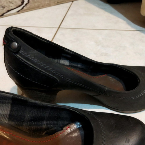 S.Oliver leather pumps used, size 38, black