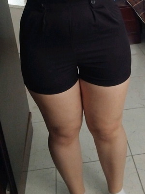 Fabric shorts like new, black, size S