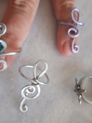 Handmade rings three and stainless steel like new