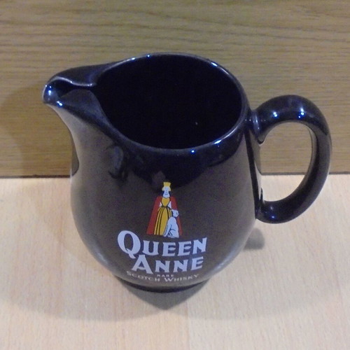 Queen Anne Scotch Whisky old promotional ceramic jug used