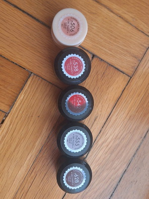 Τζελ με χρώμα 5ml καινούργια, σετ 6 τεμαχίων