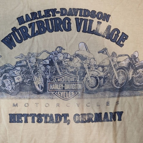 Harley-Davidson T-shirt used, men's size M/L, vintage mustard color