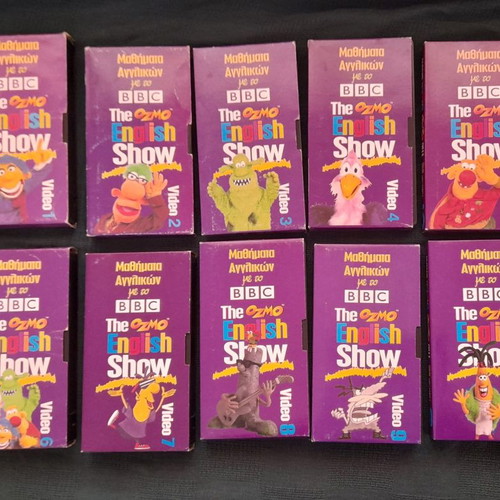 The Ozmo English Show used, BBC English lessons, video cassettes 1-10