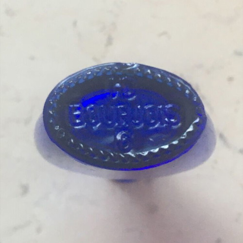 Bourjois Mini Empty Cobalt Blue Glass Bottle Like New