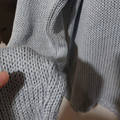 Blue knitted sweater