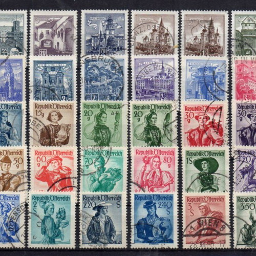 Austria stamps used from regular series