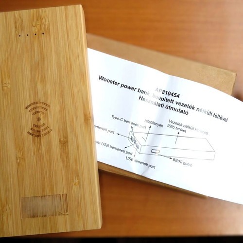 Wooster Power Bank with Wireless Charger 6000mAh new