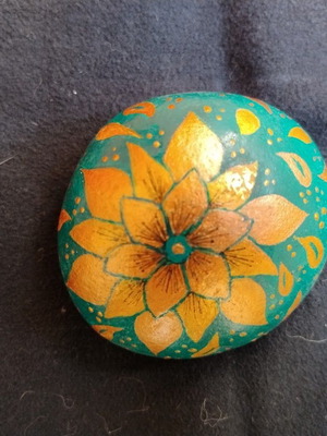 Painted stone like new, handmade artwork