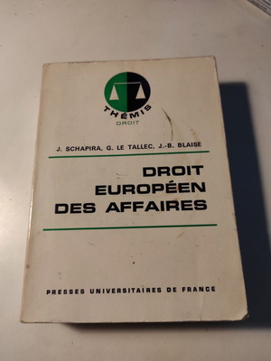 Droit Européen des Affaires book used, French, 2nd edition 1990