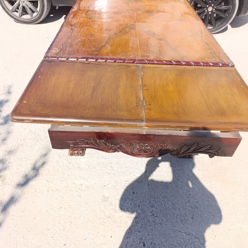 Chippendale Classic Dining Table used, solid wood, double extension