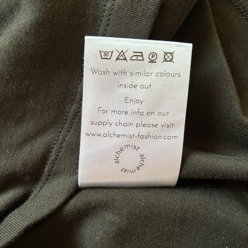 Alchemist Sustainable Organic Cotton Minimalist Keyhole Dark Grey Dress Size S