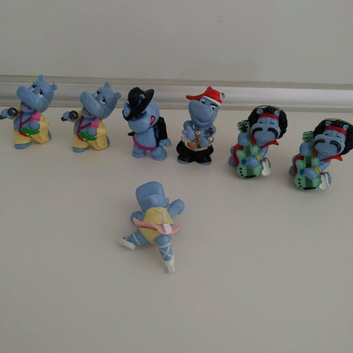 Kinder Happy Hippo Company collectible series used, 7 figures