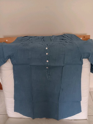 Caftan like new, cotton, one size, light blue