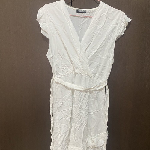 Dress with strap, white, like new, size S