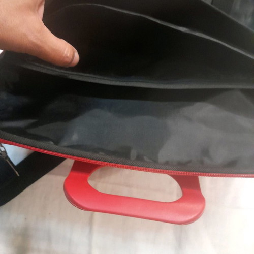 Laptop and iPad bag used, red
