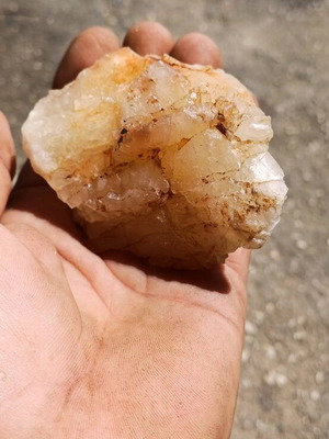 Raw rock used