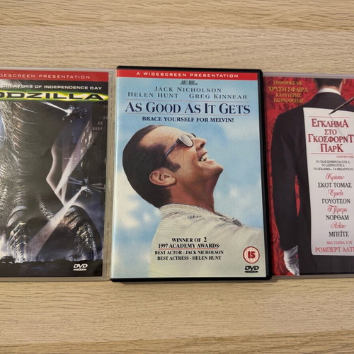 Pack of 3 DVDs like new with Greek subtitles