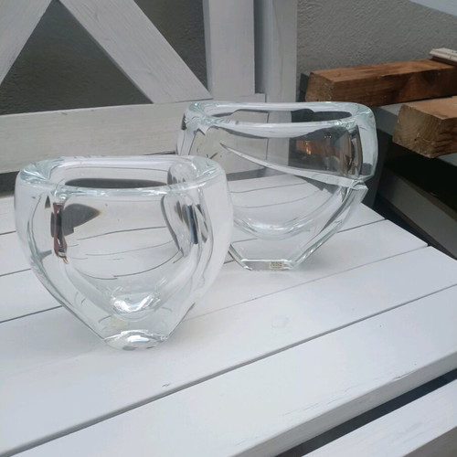 Vintage vases new, set of 2, high-quality glass