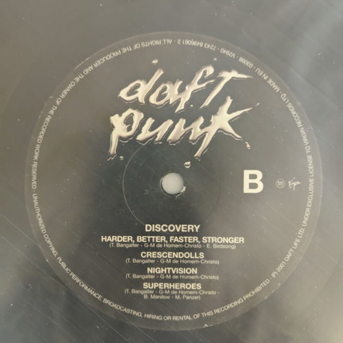 Daft Punk Discovery vinyl record used, electronic genre