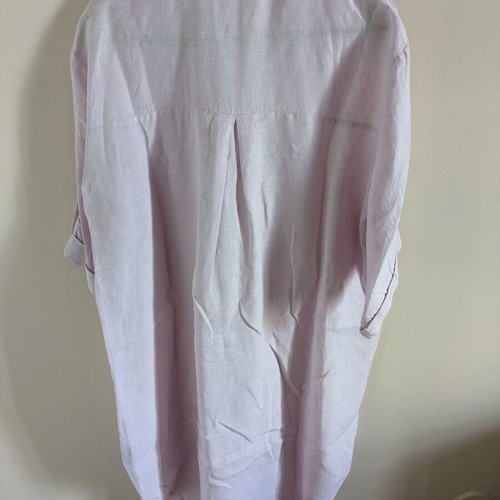 Celestino women's shirt like new, 100% linen, pink and purple, XL