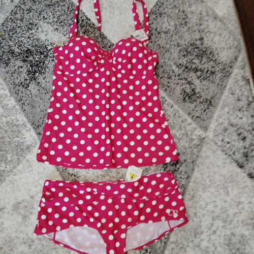 Women's two-piece Rizov polka dot swimsuit new, size XXL