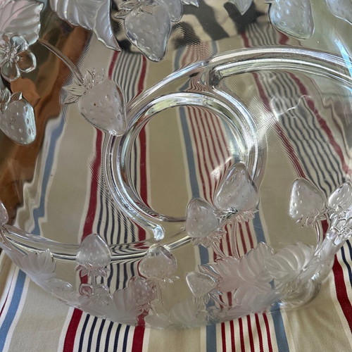 Crystal serving platter new for appetizers or nuts