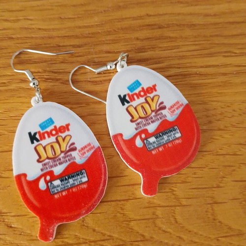 Earrings new with Kinder Joy design