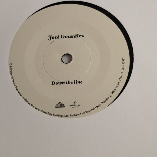 Jose Gonzalez Down The Line 7" single new, rock