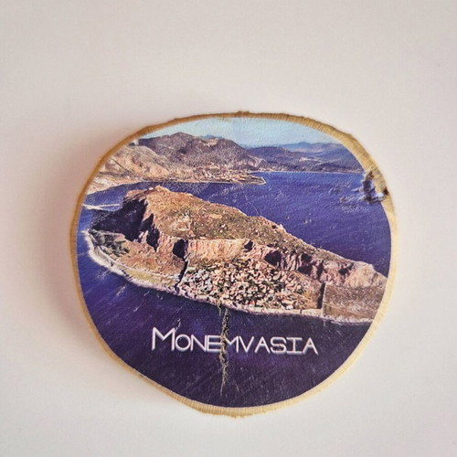 Wooden Monemvasia fridge magnet new
